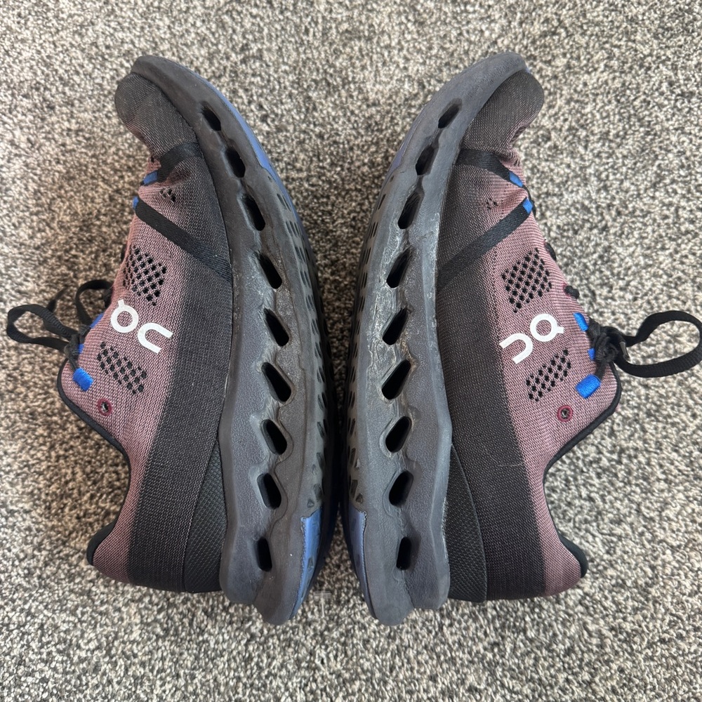 On Cloudstratus Men’s Running Shoes Size 9.5 Black Purple - Read - Picture 4 of 8